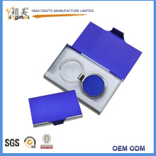 Benutzerdefinierte Förderung Metall Keychain Kartenhalter Geschenk-Set